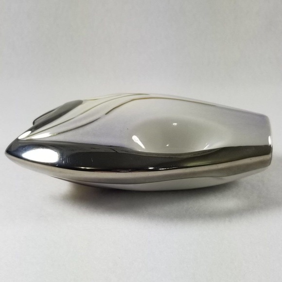 RARE Vtg GALOS Numbered Portugal Porcelain Bud Vase Sculpture Platinum Sculpture - Picture 9 of 12